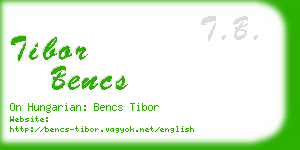 tibor bencs business card